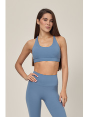 Топ спортивний приталеного крою FUT-7011 L Блакитний Блакитний L