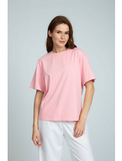 Футболка бавовняна прямого крою FUT-128 M/L Рожевий Рожевий M/L
