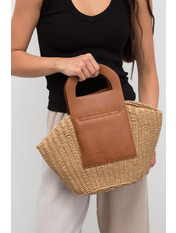 Плетена сумка SS-32-11 Темно-бежевий Бежевий