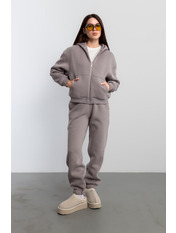 Трикотажний костюм на флісі KT-F-320 M Світло-сірий Сірий Світло-сірий M
