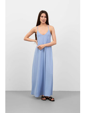Сукня максі з віскози без рукавів PLA-2907 M/L Блакитний Блакитний M/L