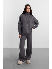 Трикотажний костюм KT-4712 Антрацит Сірий one size Антрацит one size