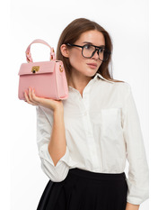 Сумка жіноча з еко-шкіри SYM-50066 Пудровий Рожевий