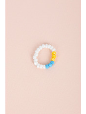 Каблучка Handmade HM-002 Жовто-блакитний Білий