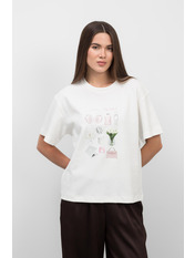 Футболка FUT-1294 XS/S Молочний Молочний+рожевий Молочний+рожевий XS/S