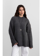 Светр прямий KOF-251103 one size Сірий Антрацит Антрацит one size