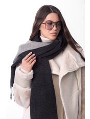 Шарф кашеміровий двохсторонній SH-11021 Антрацит Чорний