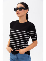 Футболка трикотажна FUT-10005 Молочний Чорний Чорно-молочний one size