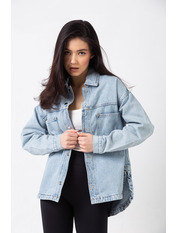 Куртка джинсова на кнопках KR-653 Блакитний Світло блакитний XS