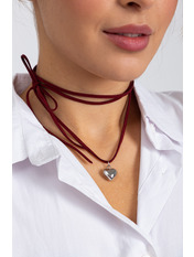 Чокер-сердечко CH-31 Сріблястий