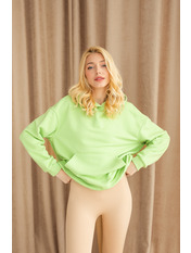 Худі вільне однотонне KOF-7313 Жовтий XS/S Лайм