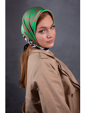 Хустка атласна PLA-21013 Зелений