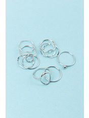 Набір каблучок KOL-CHN-1120-16 Сріблястий