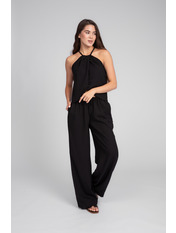 Літній костюм з льону KT-7541 XS/S Чорний Чорний XS/S