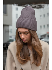 Бавовняна шапка SHP-47473 Коричневий Капучиновий