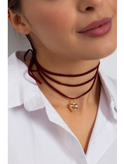 Чокер-сердечко CH-31 Золотистий