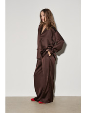 Сатиновий костюм KT-851 M/L Коричневий Коричневий M/L