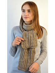 Шарф А-4 Кавовий Коричневий