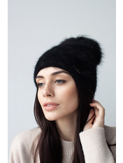 Ангорова шапка SHP-1815 Чорний one size