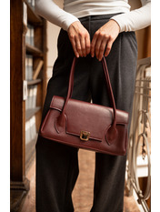 Сумка жіноча з еко-шкіри SYM-50058 Бургунді Червоний