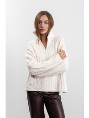 Светр вільний KOF-241214 one size Молочний Молочний one size
