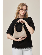 Сумка жіноча SYM-24-00/1 Бежевий Димчатий+золото