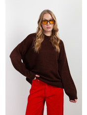 Светр KOF-8533-1 one size Шоколадний Коричневий Шоколадний one size