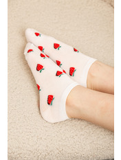 Шкарпетки SH-8045 Біло-червоний 3 Білий