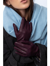 Шкіряні рукавиці RUK-5/4k Бордовий Бордовий 6,5 6,5