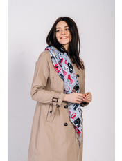 Хустка B-2006-N-1 Світло-сірий Сірий яя_101*101