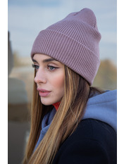 В'язана  шапка SHP-94036 Коричневий Капучиновий