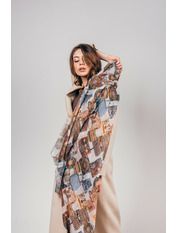 Хустка KP-1908 Коричневий яя_130*128