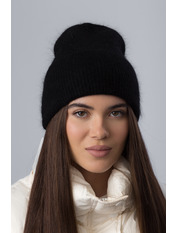 Ангорова шапка SHP-М-20530 Чорний