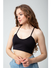 Топ в рубчик FUT-22306 Чорний S/M