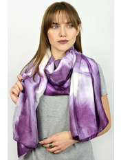 Шовковий палантин Кателіна Фіолетовий яя_999