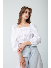 Топ бавовняний FUT-651 Молочний Білий M