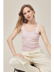 Топ з круглим вирізом трикотажний FUT-231031 Рожевий S Рожевий S