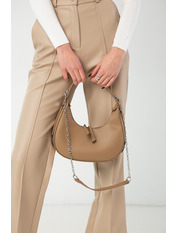 Сумка жіноча SYM-2578 Бежевий Капучиновий з ланцюжком