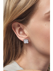 Сережки фігурні SER-13745 Білий+сріблястий Білий