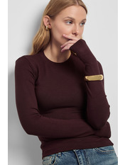 Лонгслів LNG-241023 S Коричневий Коричневий S