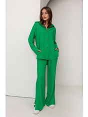 Лляний костюм KT-5793 Зелений XS/S