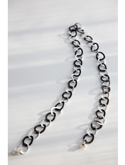 Ланцюжок для окулярів AKS-2235 Чорно-срібний Чорний Сріблястий