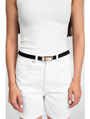 Ремінь шкіряний  105 см REM-06-20006r Чорний