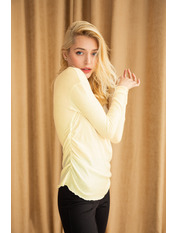 Водолазка з круглим вирізом приталена GO-733 Жовтий S