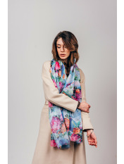 Шарф K-1907 Світло-блакитний Блакитний