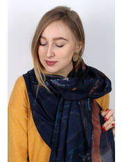 Шарф Беатріс Синій+чорний