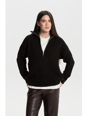 Светр вільний KOF-241195 one size Чорний Чорний one size