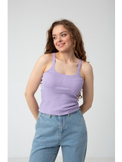 Топ в рубчик FUT-21449 Фіолетовий one size Ліловий