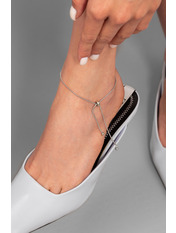 Браслет на ногу BRS-3166 Сріблястий