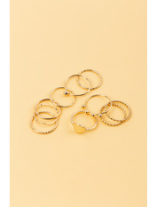 Набір каблучок KOL-CHN-0170-8 Золотистий